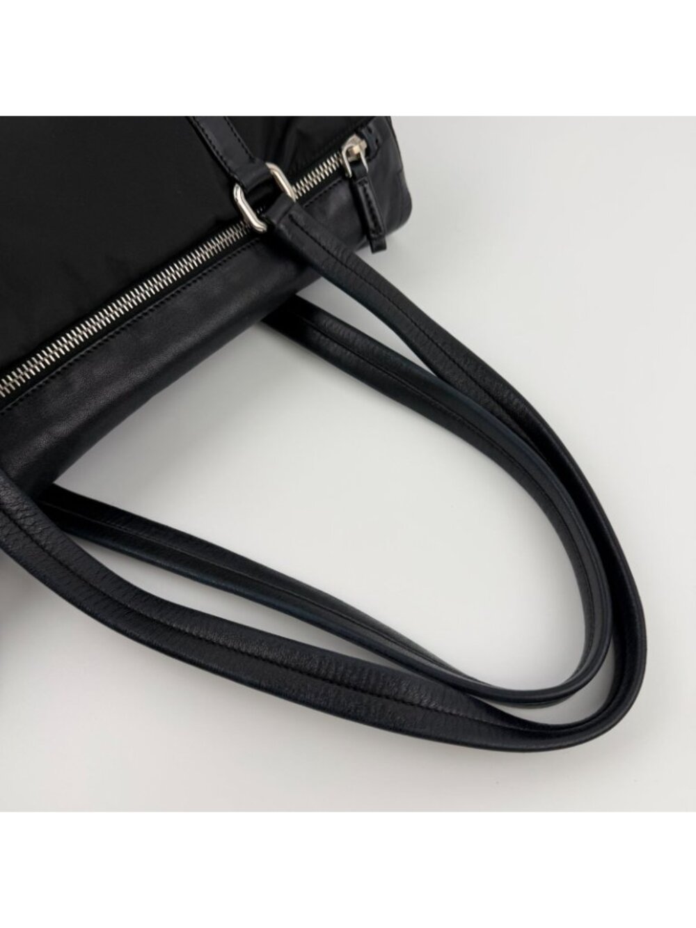 Prada Pocono Tote Black Nylon Leather Vintage - Picture 15 of 15